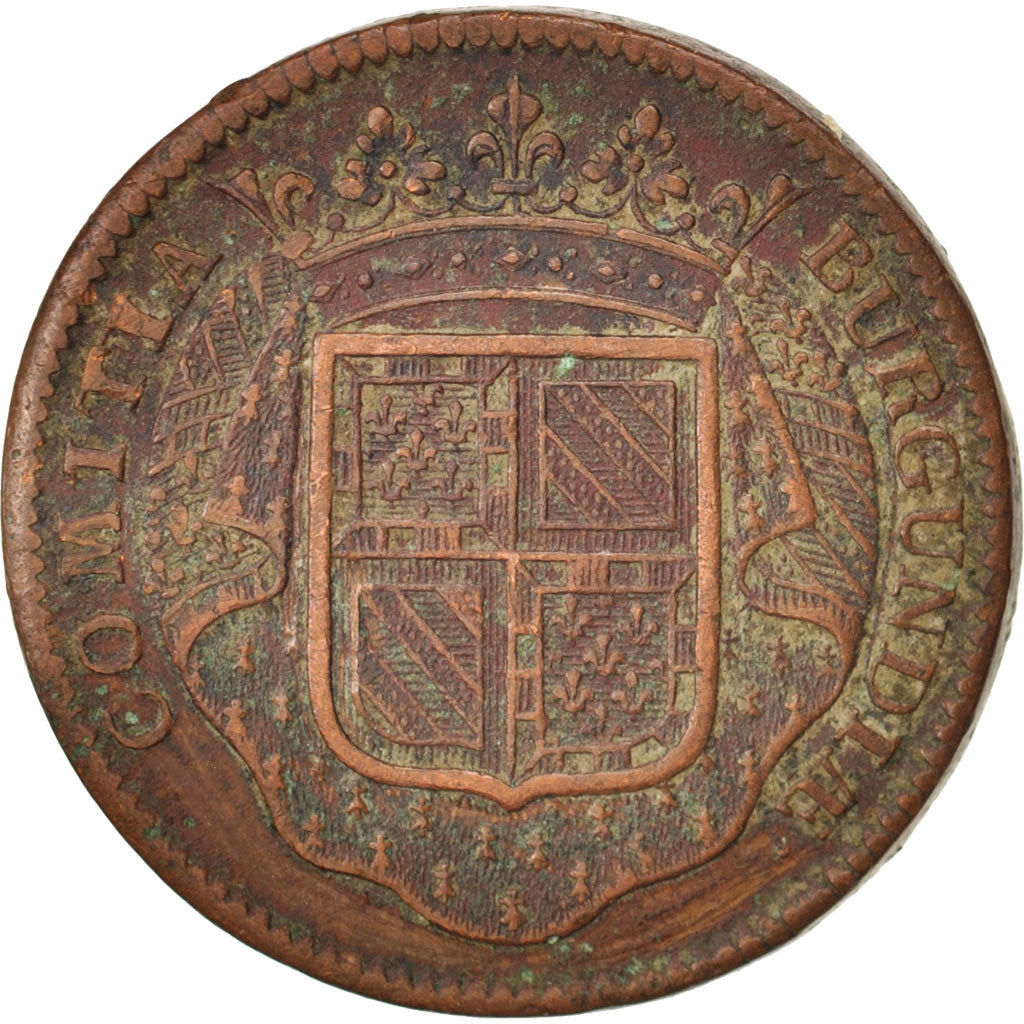 France, Token, Etats de Bourgogne, 1719, VF(30-35), Copper, Feuardent:9834