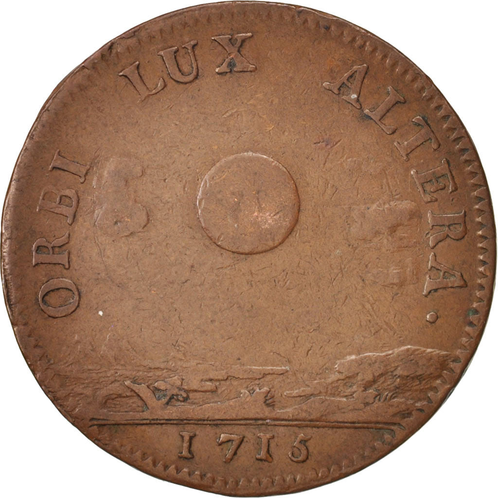 France, Token, Etats de Bourgogne, 1715, VF(30-35), Copper, Feuardent:9832
