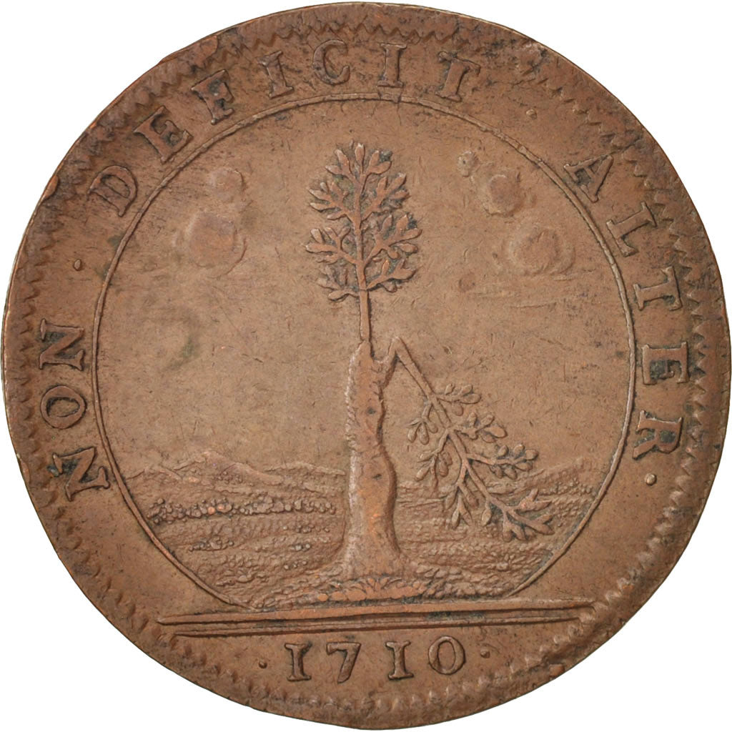 France, Token, Etats de Bourgogne, 1710, EF(40-45), Copper, Feuardent:9830.