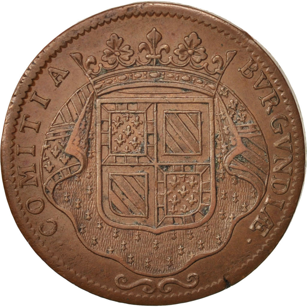 France, Token, Etats de Bourgogne, 1710, EF(40-45), Copper, Feuardent:9830.
