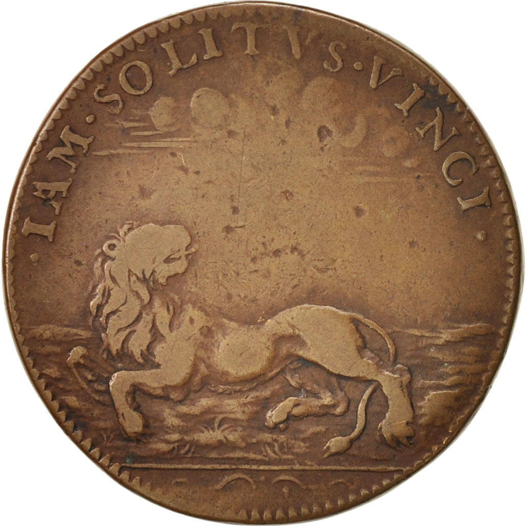 France, Token, Etats de Bourgogne, 1674, VF(20-25), Copper, Feuardent:9807