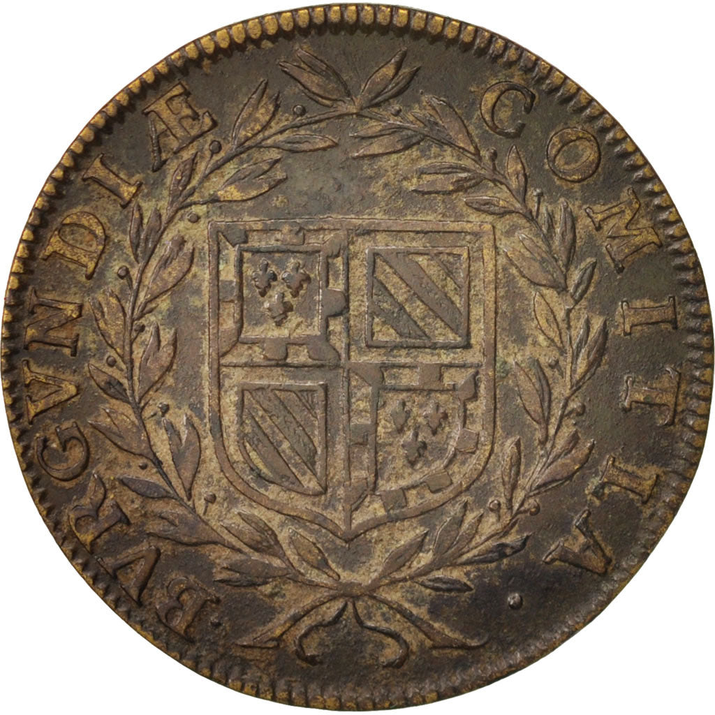 France, Token, Etats de Bourgogne, 1639, VF(30-35), Copper, Feuardent:9789