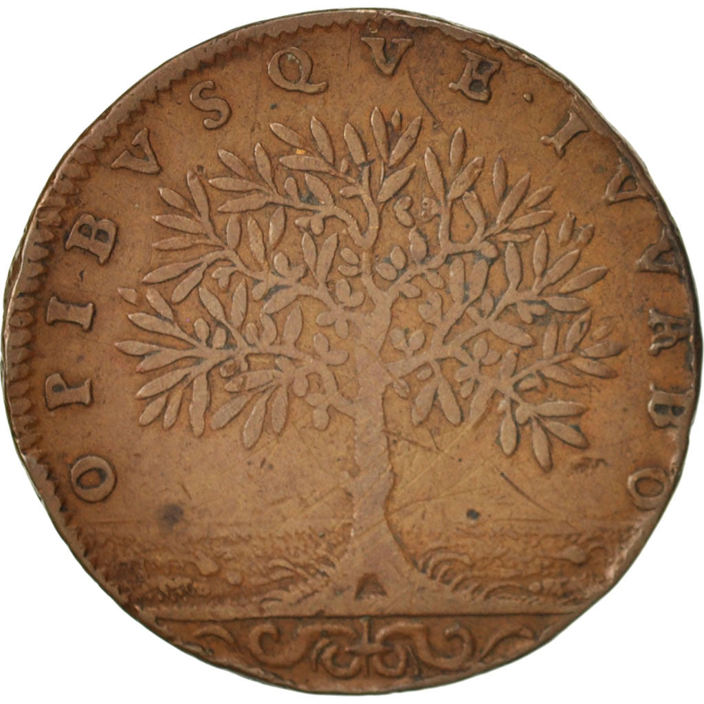 France, Token, Etats de Bourgogne, 1680, VF(20-25), Copper, Feuardent:9815