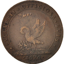 France, Token, Etats de Bourgogne, 1676, VF(20-25), Copper, Feuardent:9811