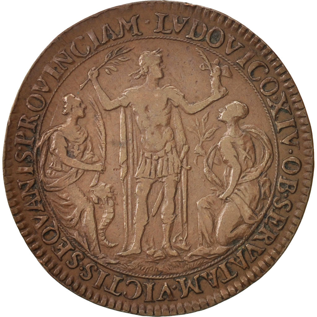 Frankrijk, Token, Etats de Bourgogne, 1668, ZF, Koper, Feuardent:9802