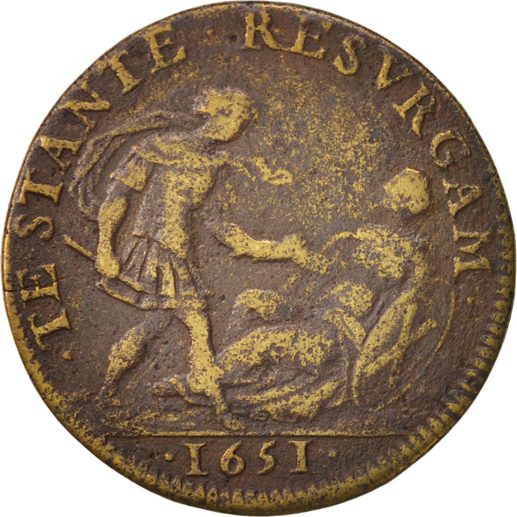 France, Jeton, Etats de Bourgogne, 1651, TB, Laiton, Feuardent:9794