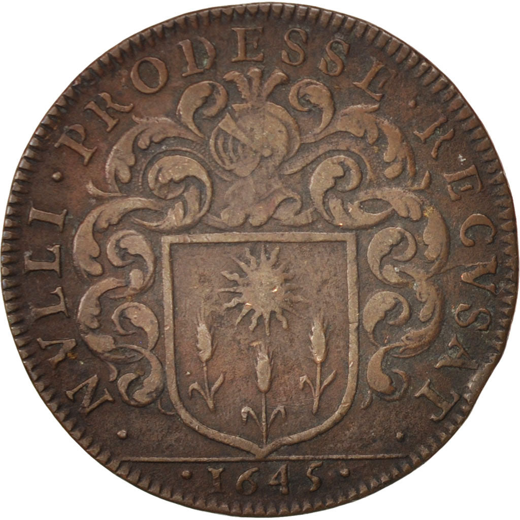 France, Jeton, Ville de Dijon, 1645, TB, Cuivre, Feuardent:10028