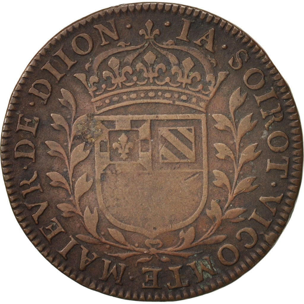 France, Jeton, Ville de Dijon, 1645, TB, Cuivre, Feuardent:10028