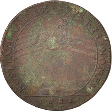 France, Token, Etats de Bourgogne, 1682, VF(20-25), Copper, Feuardent:9817