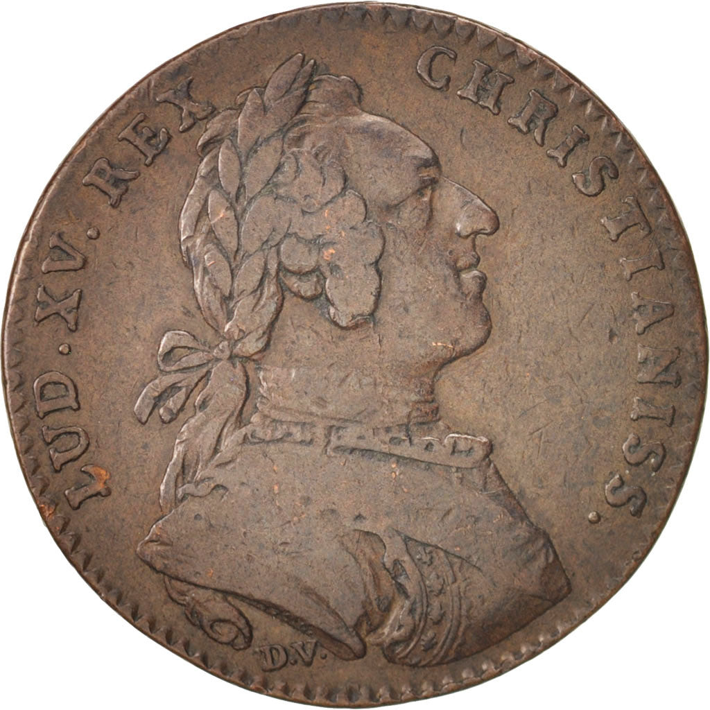 France, Token, Etats de Bourgogne, 1746, VF(30-35), Copper, Feuardent:9849