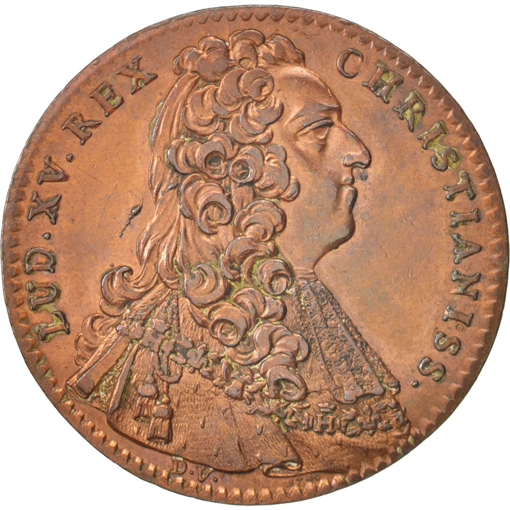 France, Token, Etats de Bourgogne, 1740, AU(50-53), Copper, Feuardent:9846