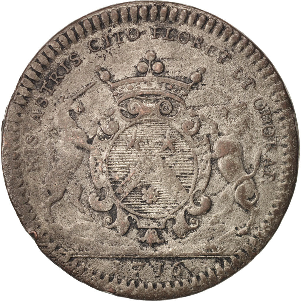 France, Token, Ville de Dijon, 1716, VF(30-35), Copper, Feuardent:10082