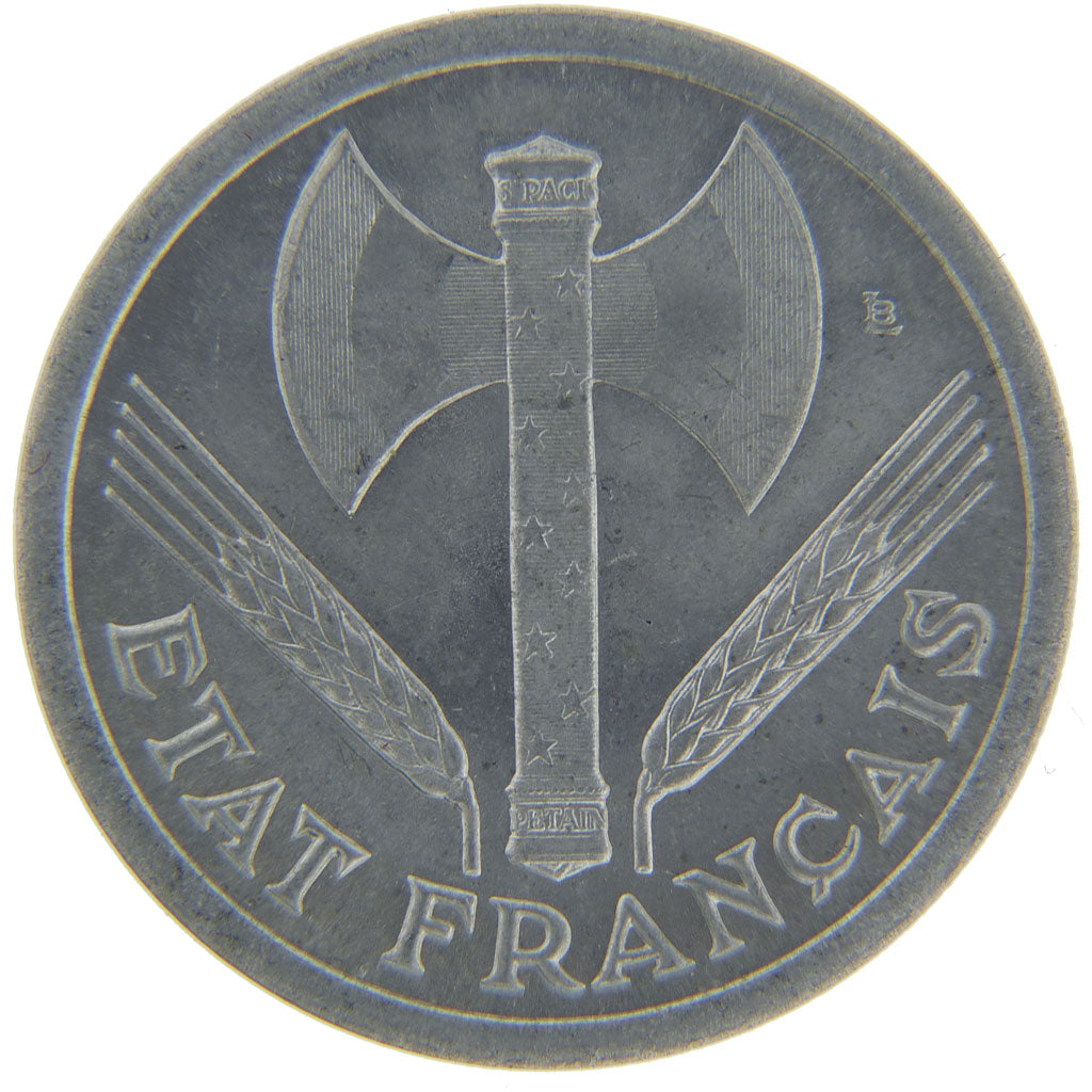 FRANCE, Bazor, 2 Francs, 1944, MS(65-70), Aluminium, 27, Gadoury #536, 2.20