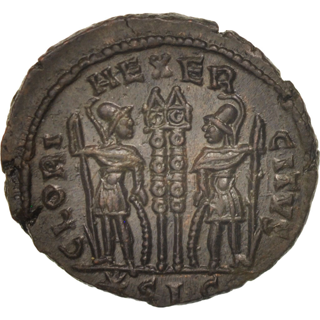 Moneda, Constantine II, Follis, Lyons, SC, Bronce, RIC:263