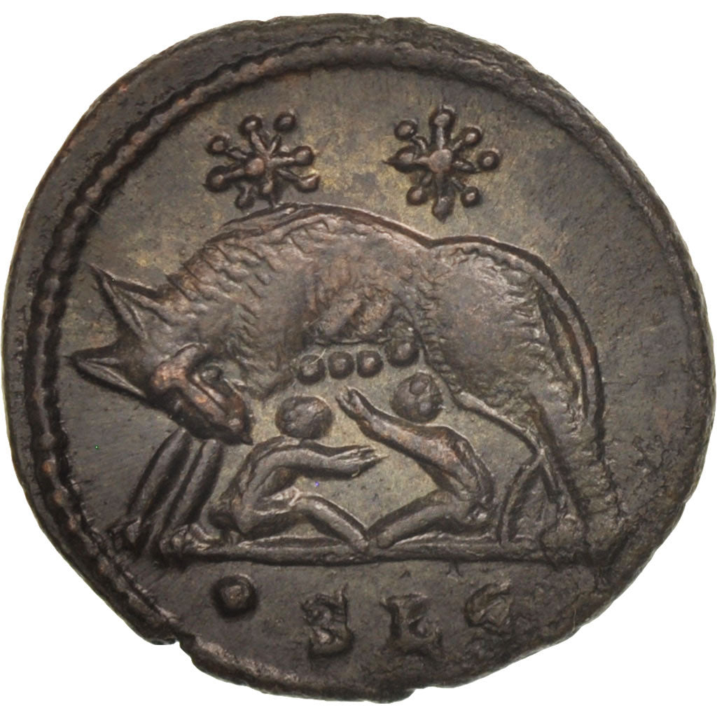 Coin, City Commemoratives, Follis, Lyons, MS(60-62), Bronze, RIC:247