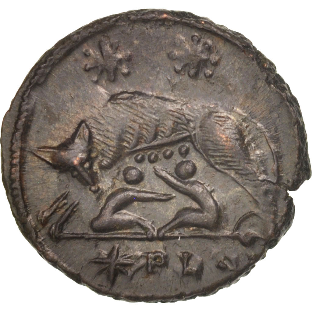 Coin, City Commemoratives, Follis, Lyons, MS(63), Bronze, RIC:267