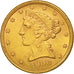 United States, Coronet Head, $5, 1900, U.S. Mint, Philadelphia, KM:101