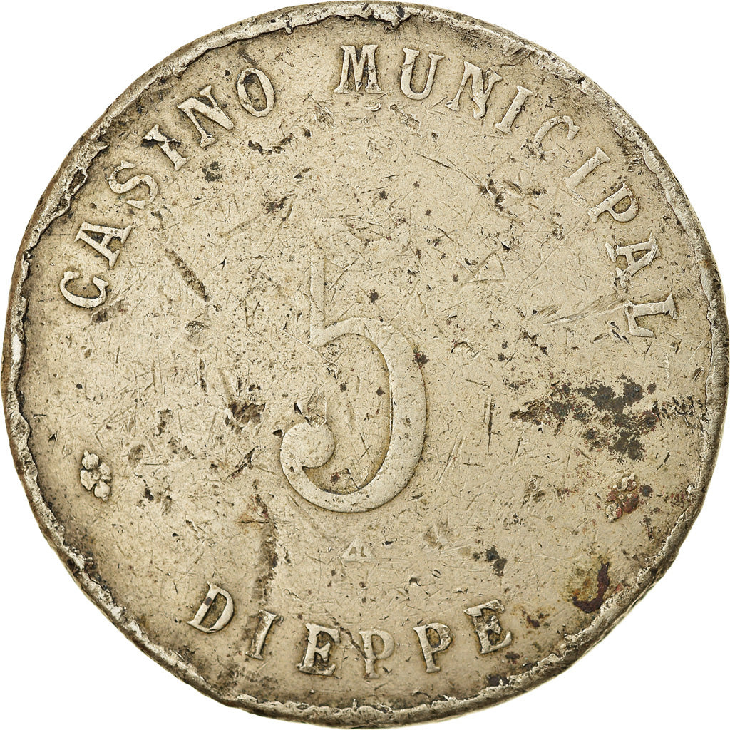 Francia, Token, Casino Municipal de Dieppe, BC+, Bronce plateado