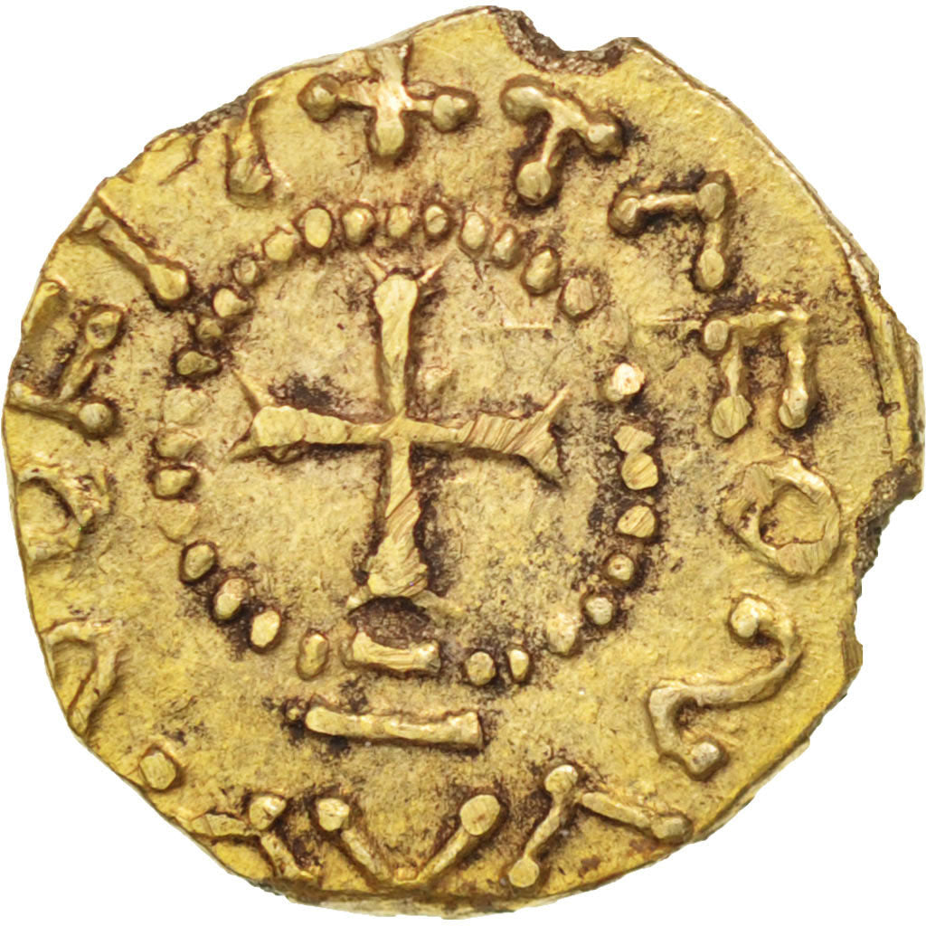 Mérovingiens, Orbe (VRBA), Triens, SUP+, Or, Inédit