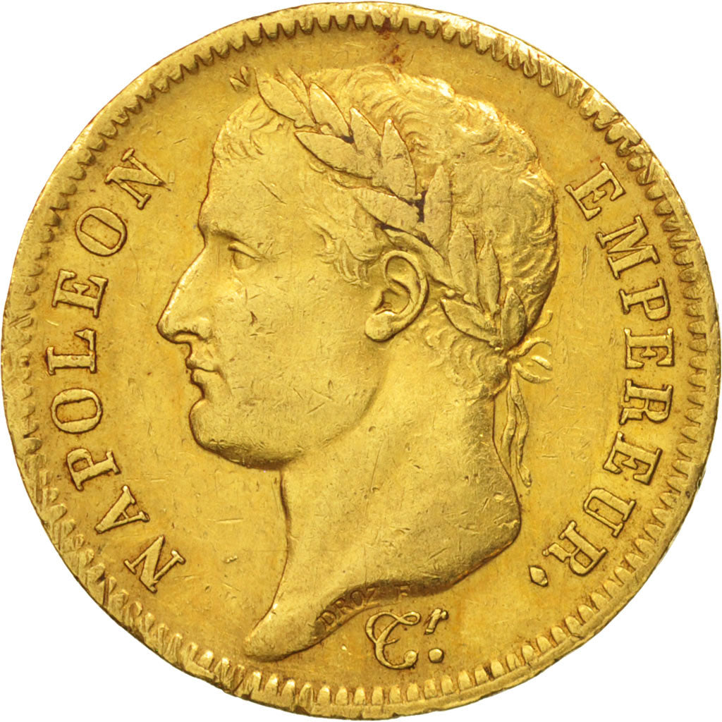 France, Napoléon I, 40 Francs, 1812, Paris, EF(40-45), Gold, KM:696.1