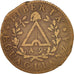 Estados italianos, PIEDMONT REPUBLIC, 2 Soldi, 1800 (An 9), Turin, BC+, Bronce
