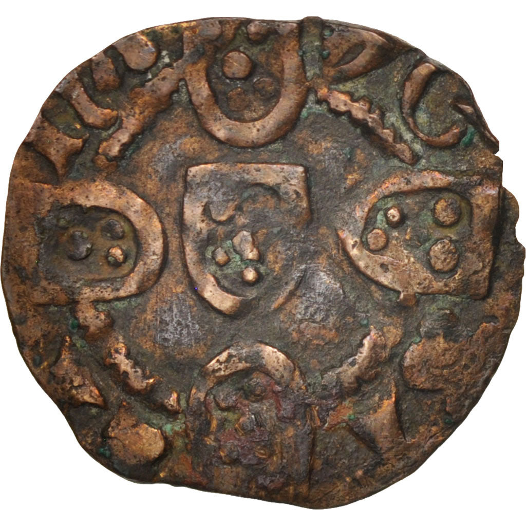 Portugal, Fernando I, Dinheiro, EF(40-45), Silver