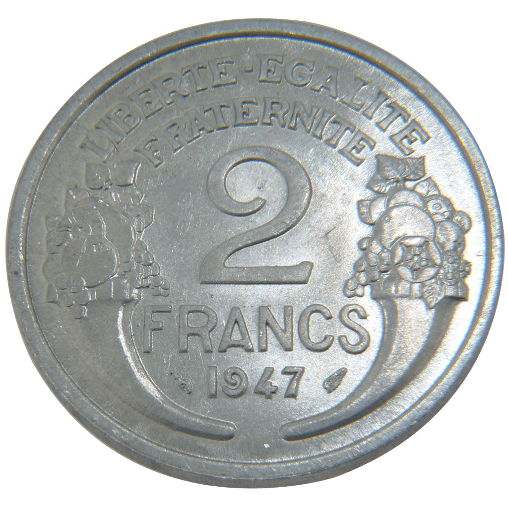 FRANCE, 2 Francs, 1947, MS(60-62), Aluminium, Gadoury #538b, 2.20