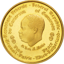 Cameroon, 1000 Francs, 1970, MS(65-70), Gold, KM:18