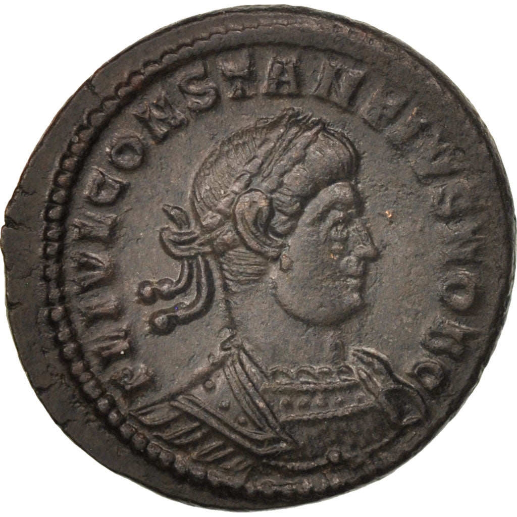 Moneta, Constantius II, Follis, Lyons, SPL, Bronzo, RIC:255