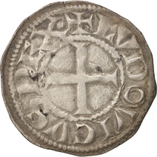 France, Louis VIII or Louis IX, Denier Tournois, AU(50-53), Silver, Duplessy:188