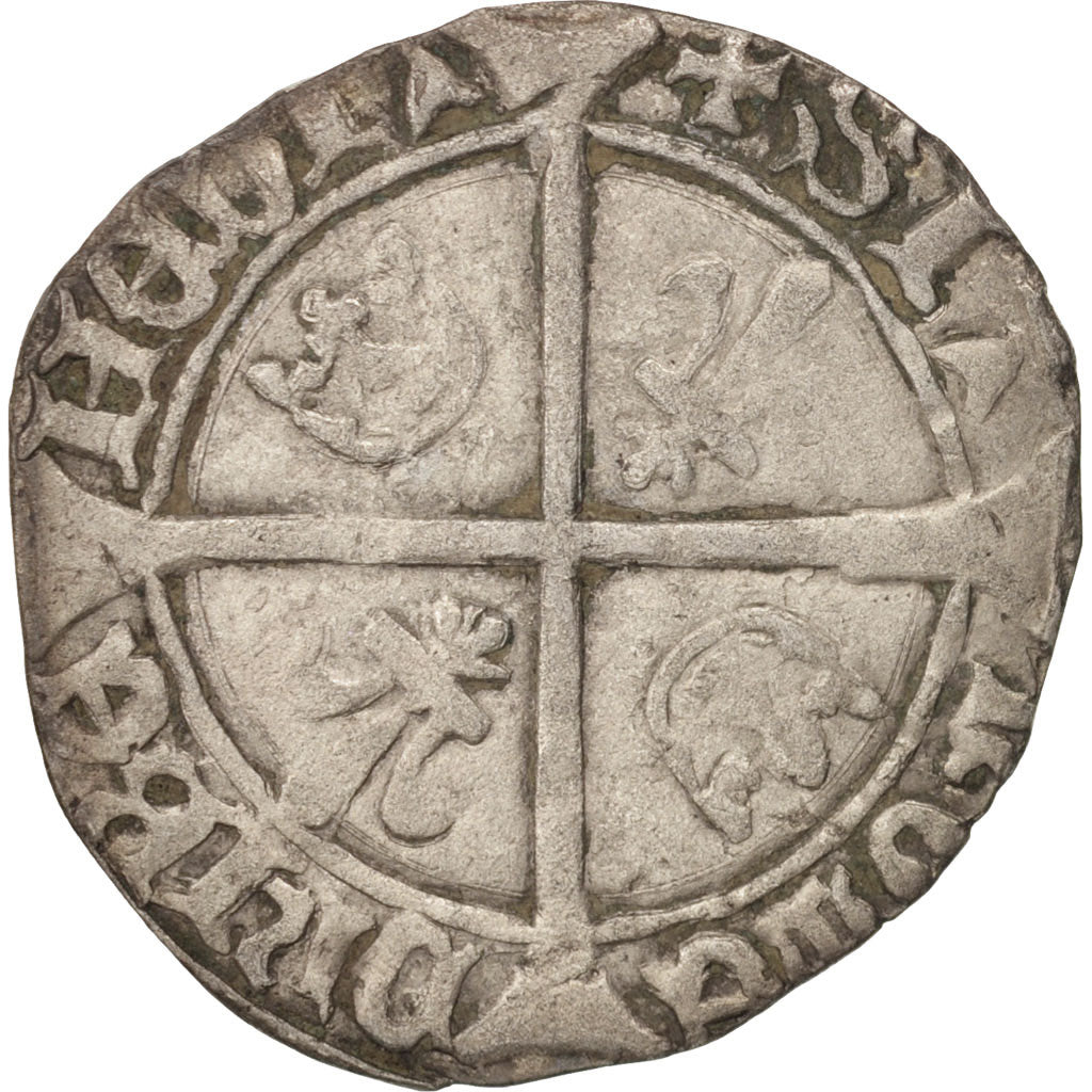 France, Charles VII, Blanc dit Florette, Chinon, EF(40-45), Billon, Duplessy:466