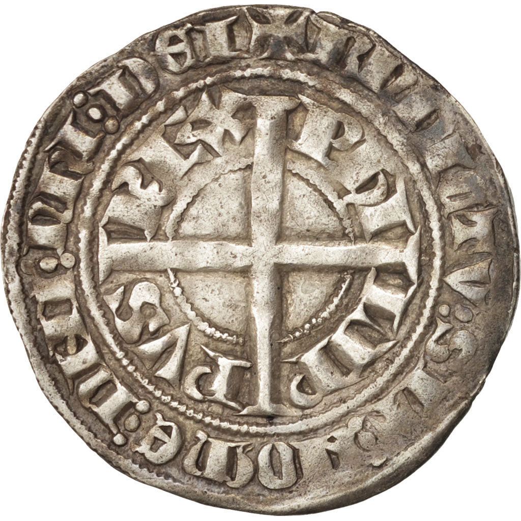 Coin, France, Philippe VI, Gros à la Couronne, EF(40-45), Silver, Duplessy:262