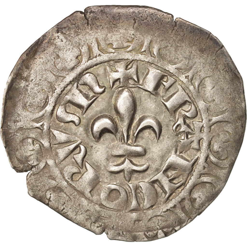 France, Philippe VI, Gros à la fleur de lis, EF(40-45), Billon, Duplessy:263A