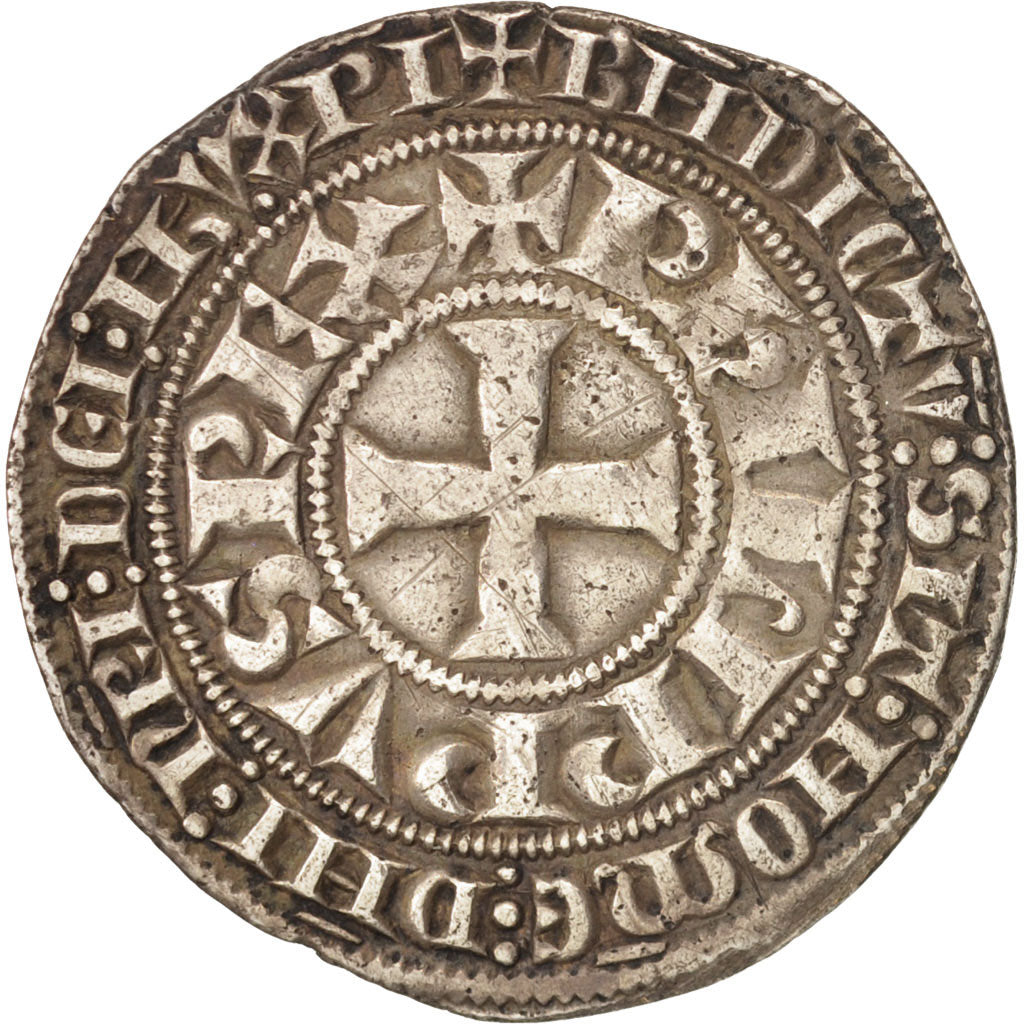 Coin, France, Philip IV, Gros Tournois, EF(40-45), Silver, Duplessy:214