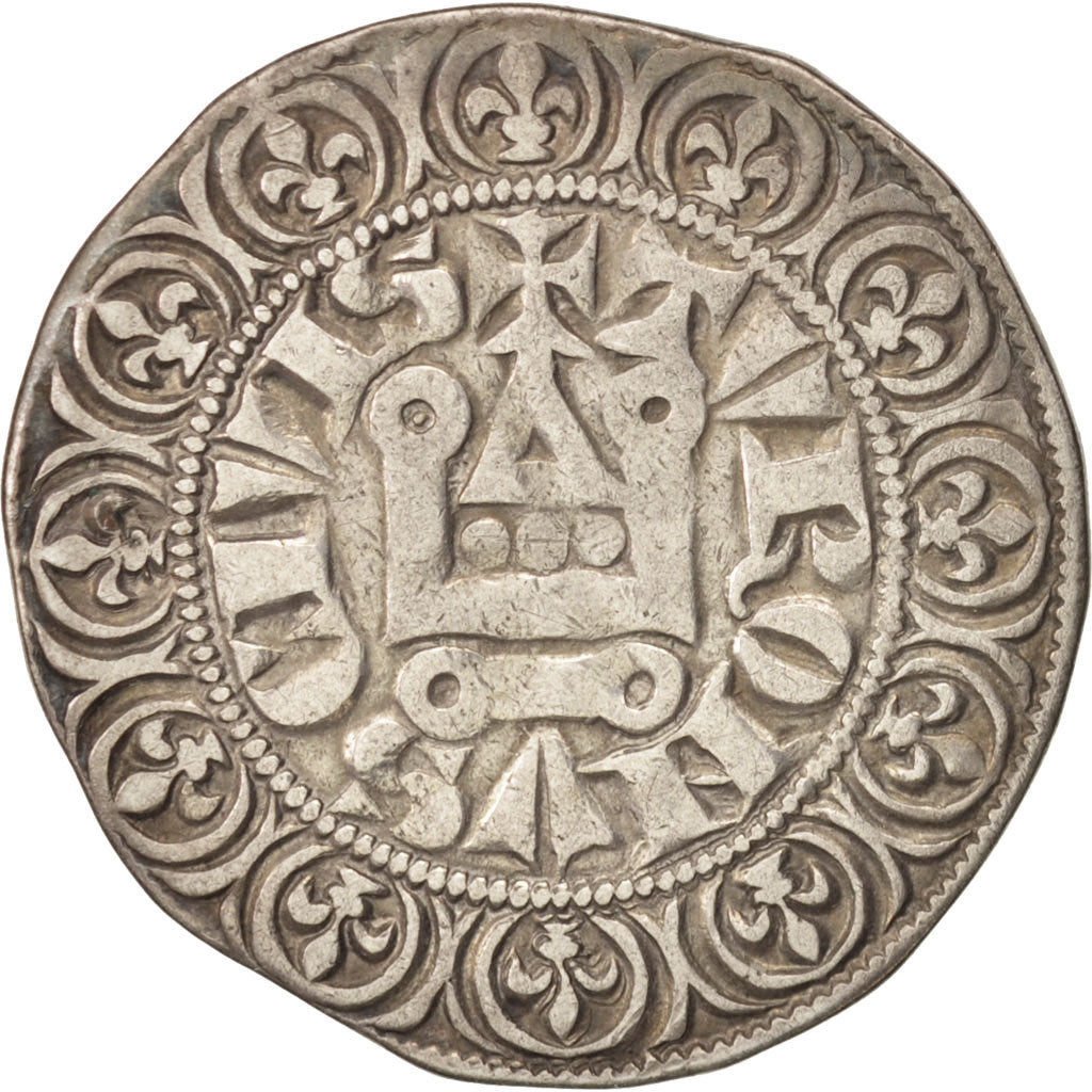 Münze, Frankreich, Philip IV, Gros Tournois, SS, Silber, Duplessy:214