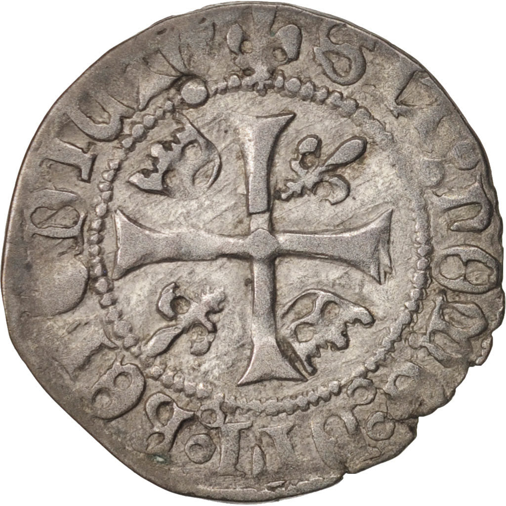 Monnaie, France, Louis XI, Liard au dauphin, Saint Lô, TTB+, Billon