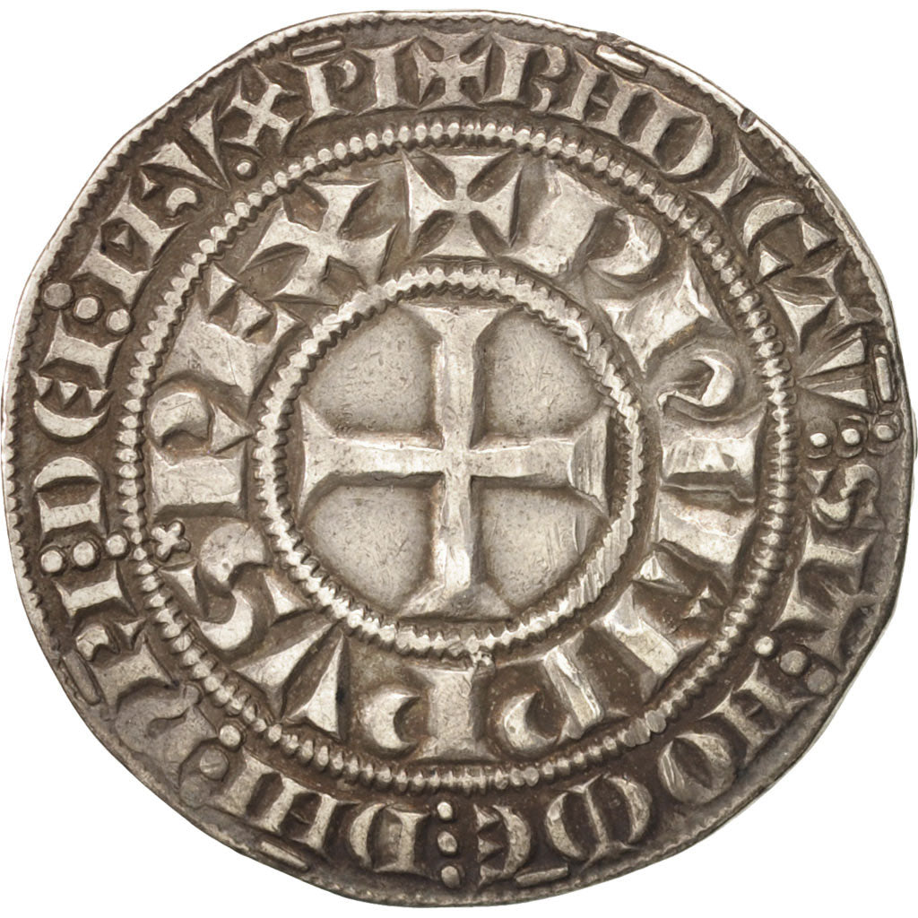 France, Philippe IV, Gros Tournois à l'O rond, TTB+, Argent, Duplessy:213B