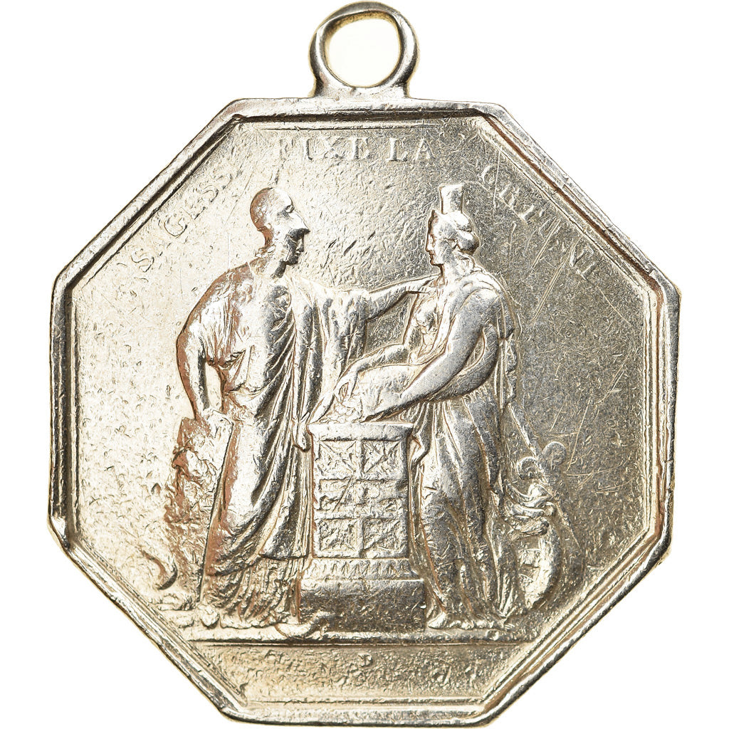 France, Medal, Banque de France, An VIII, Dumarest, VF(30-35), Silver