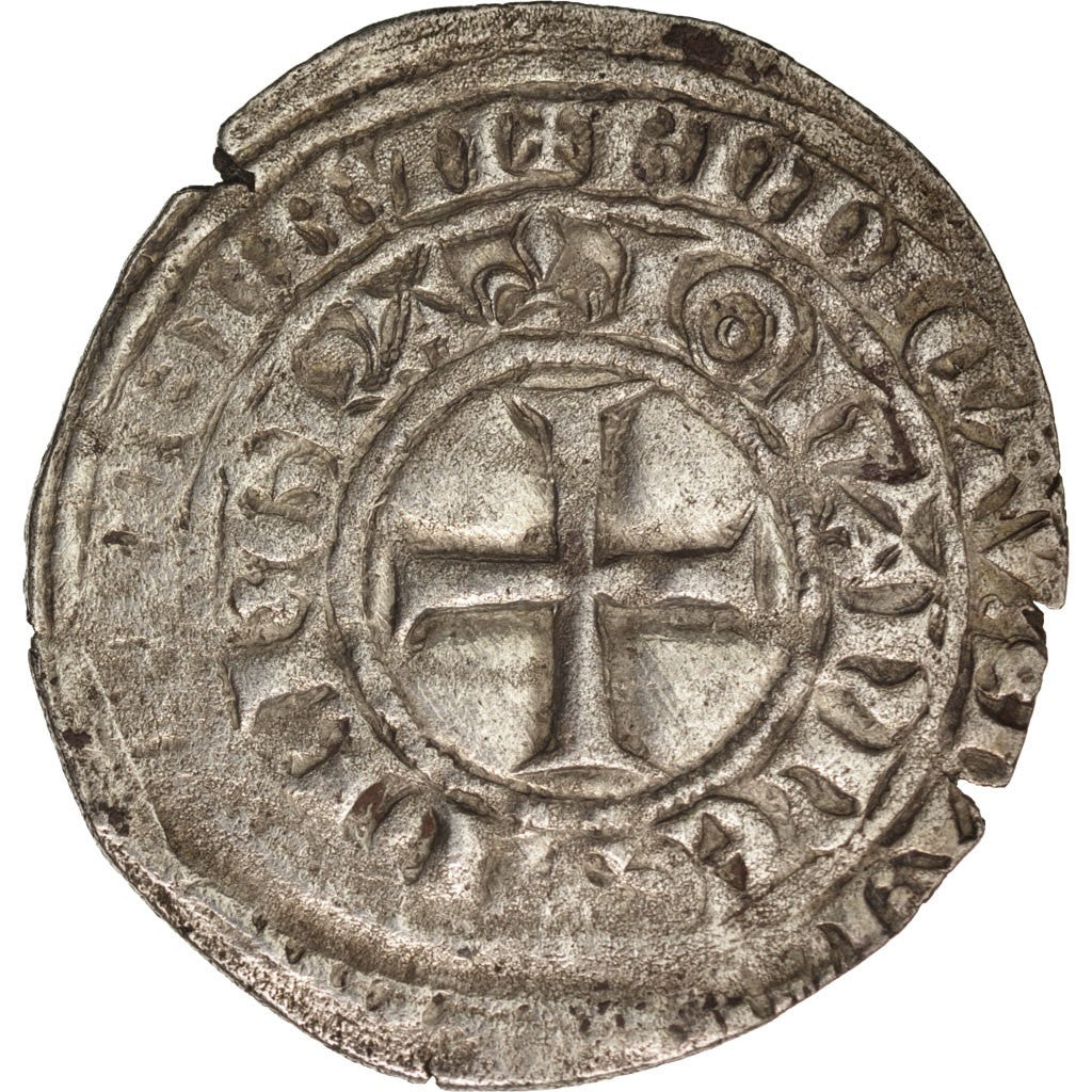 Münze, Frankreich, Jean II le Bon, Gros Blanc, SS, Billon, Duplessy:309A