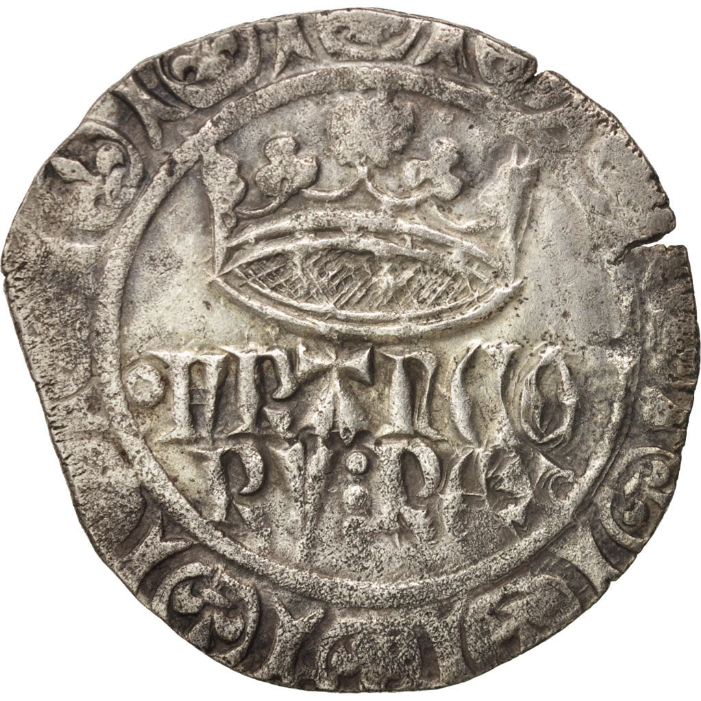 France, Jean II le Bon, Gros à la Couronne, EF(40-45), Billon, Duplessy:305B