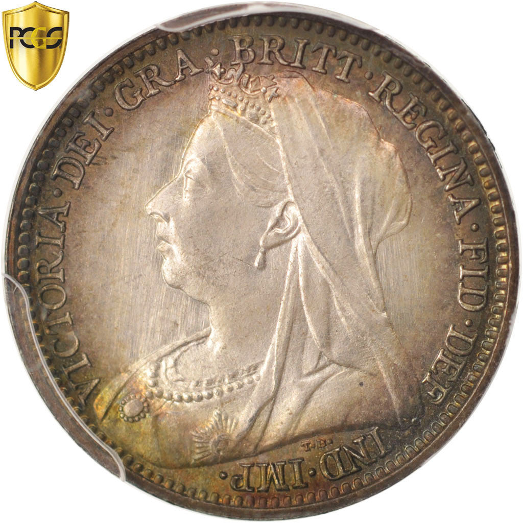 Great Britain, Victoria, 3 Pence, 1900, PCGS, PL67+, MS(65-70), Silver, KM:777