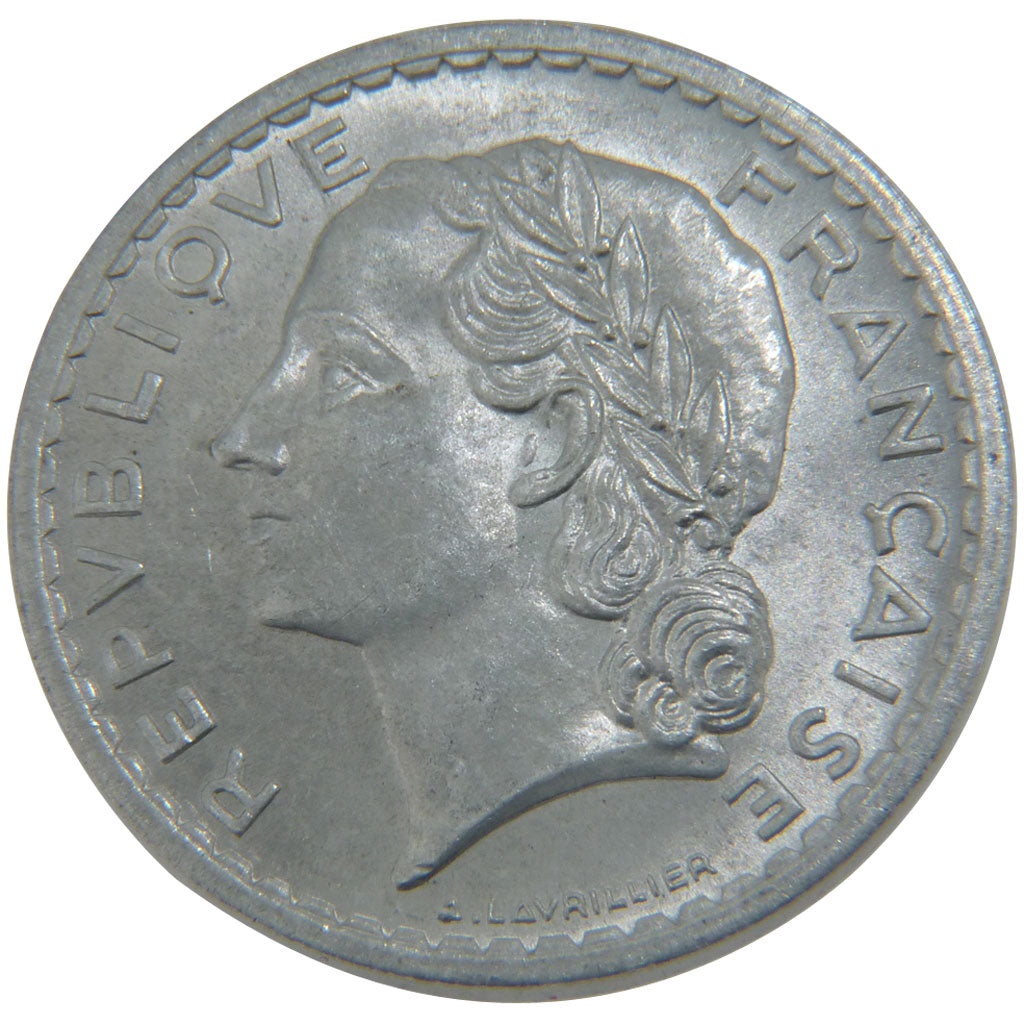 FRANCE, 5 Francs, 1947, MS(65-70), Aluminium, Gadoury #766a, 3.90