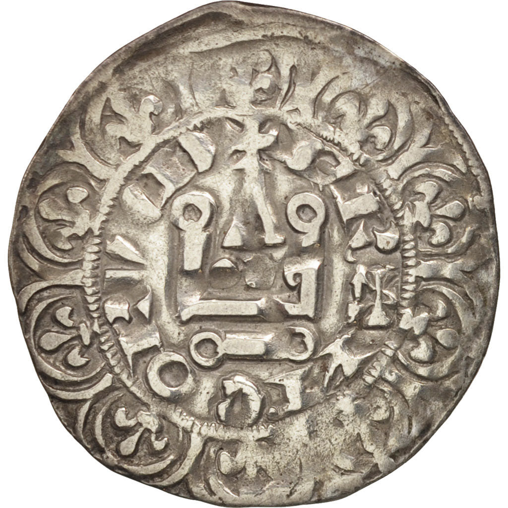 France, Philip VI, Maille Blanche, EF(40-45), Silver, Duplessy:259