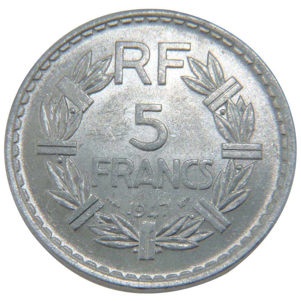 FRANCE, 5 Francs, 1947, MS(60-62), Aluminium, Gadoury #766a, 3.90