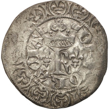 France, Charles V, Blanc au K, EF(40-45), Silver, Duplessy:363