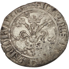 Monnaie, France, Jean II le Bon, Gros à la fleur de lis, TTB, Billon