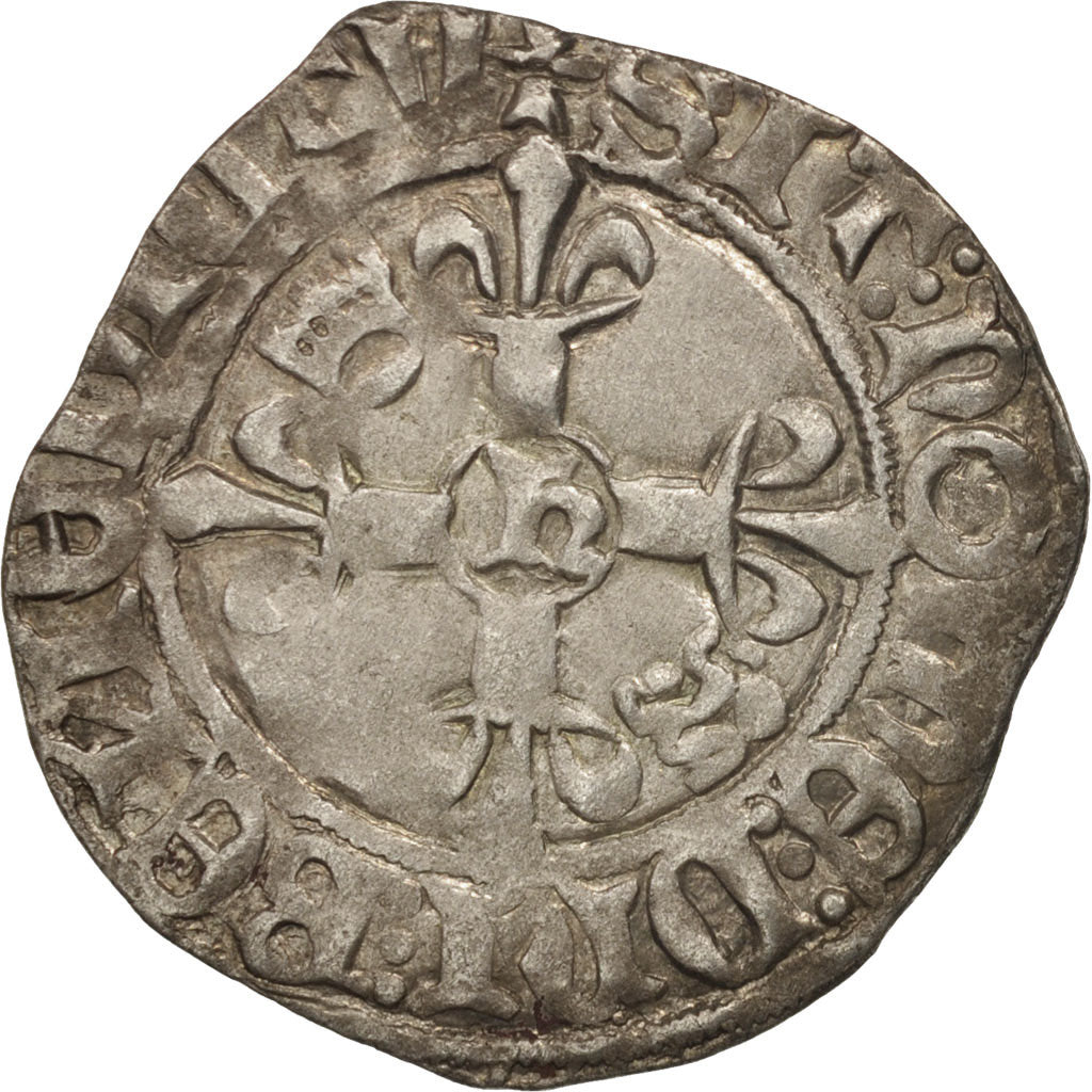 Coin, France, Henri V, Florette, Rouen, EF(40-45), Billon, Duplessy:435B