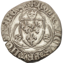 France, Louis XI, Blanc à la couronne, Saint Lô, TTB, Billon, Duplessy:550
