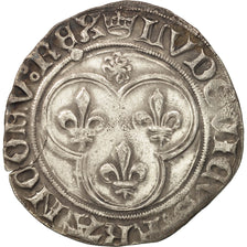 Francia, Louis XI, Blanc au Soleil, Saint Lô, MBC, Vellón, Duplessy:553