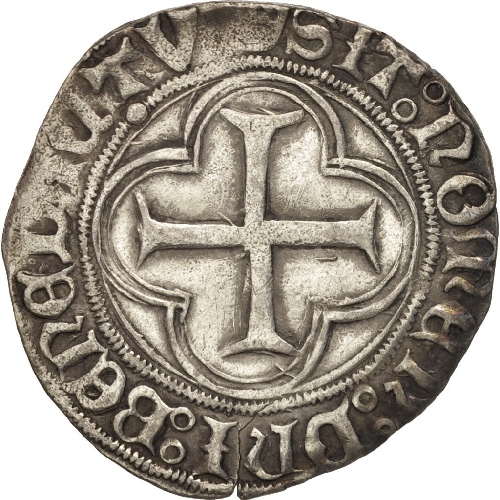 Francia, Louis XI, Blanc au Soleil, Saint Lô, MBC, Vellón, Duplessy:553
